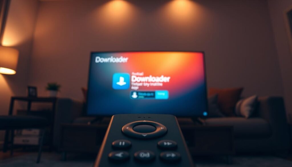 Downloader app installation on Firestick interface