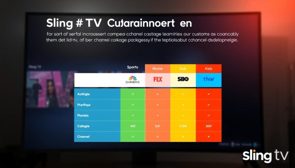IPTV channel packages comparison for Sling TV customization options