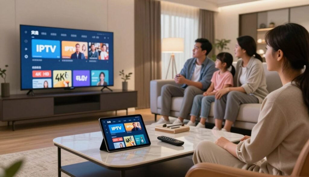 IPTV channel selection and streaming quality options