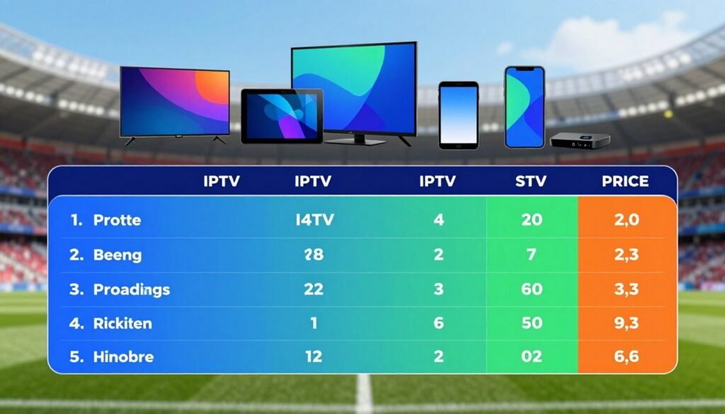 IPTV pricing comparison chart for Premier League streaming