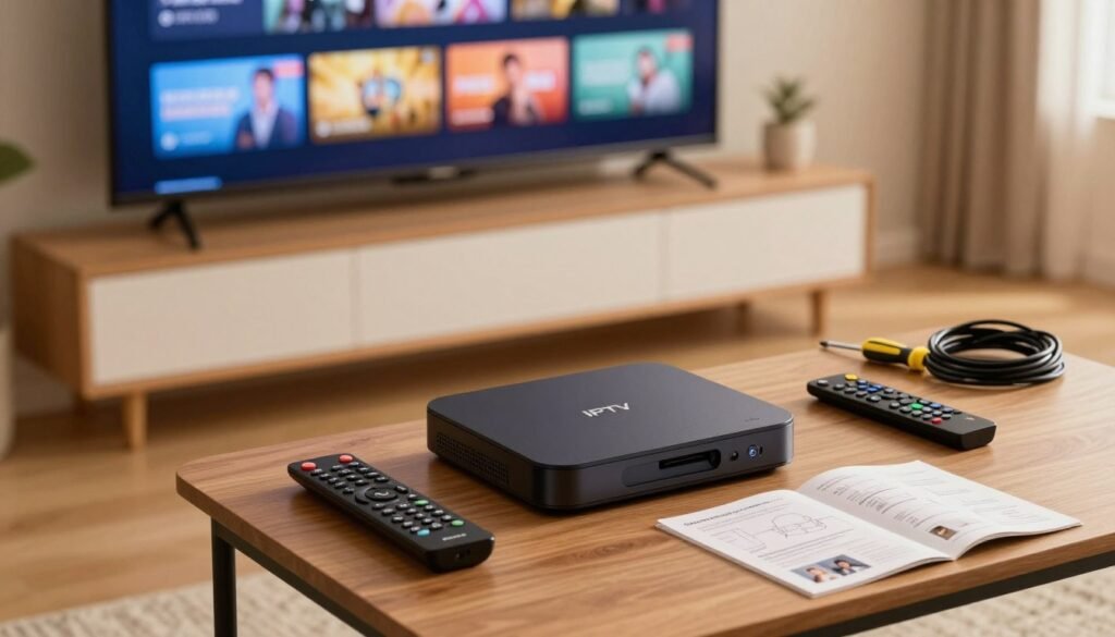 IPTV setup equipment and installation guide for one year streaming service