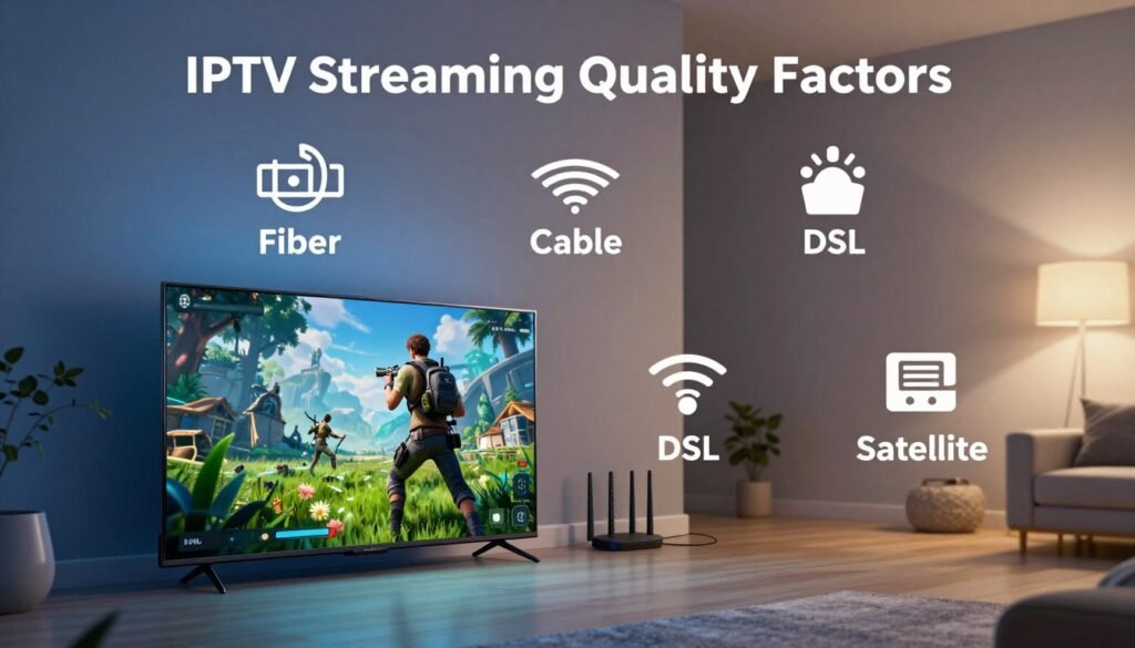 IPTV streaming quality factors and internet connection types