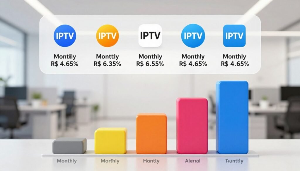 IPTV subscription pricing comparison for monthly and annual plans
