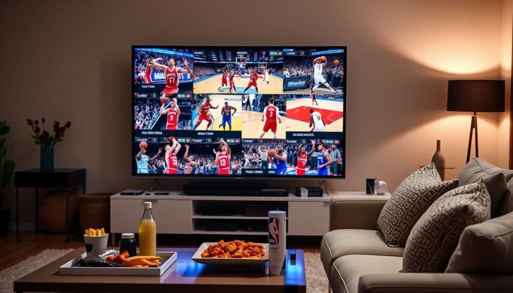 NBA basketball streaming on IPTV with multi-view feature