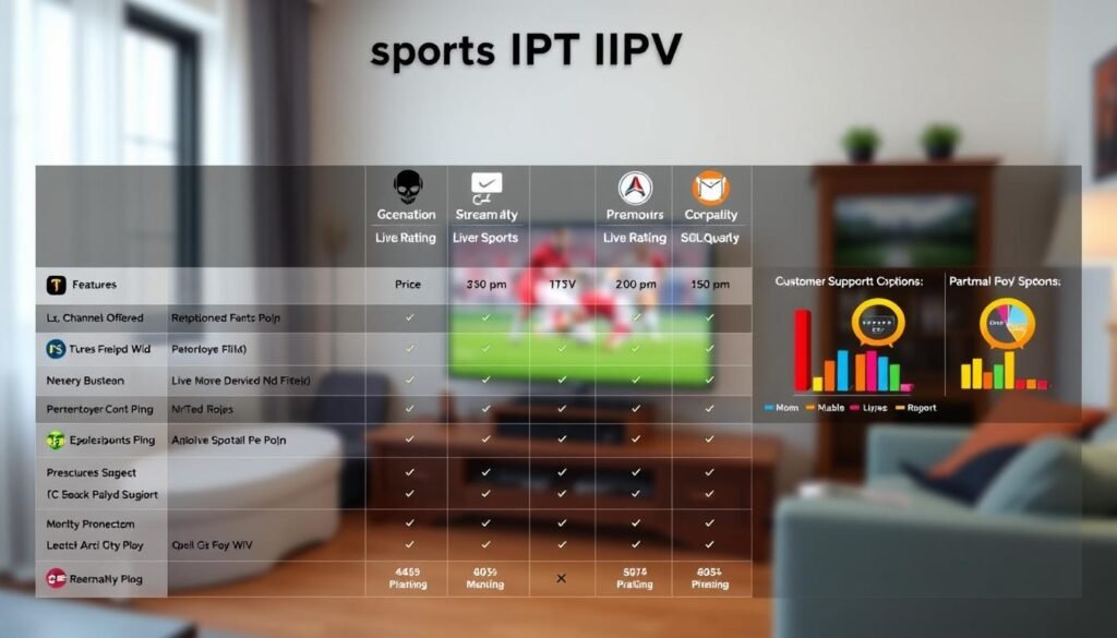 reliable sports IPTV provider comparison chart