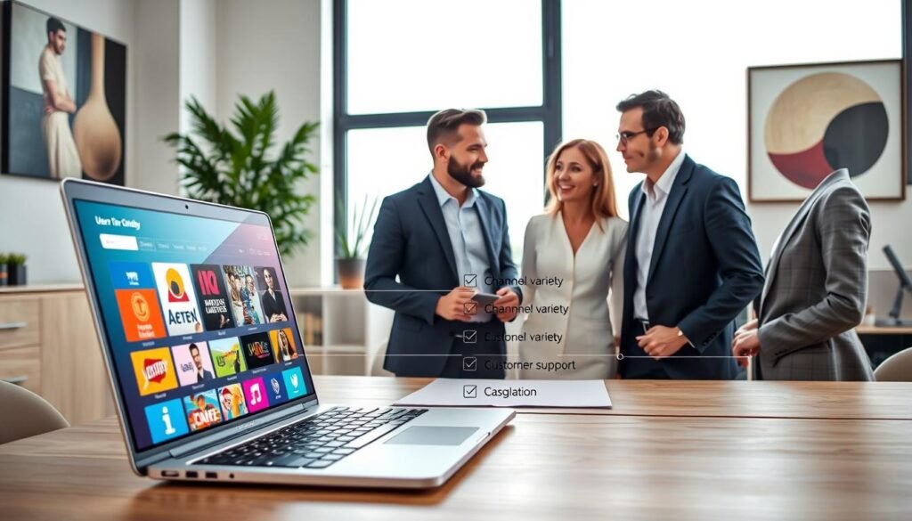 unrestricted IPTV service selection criteria